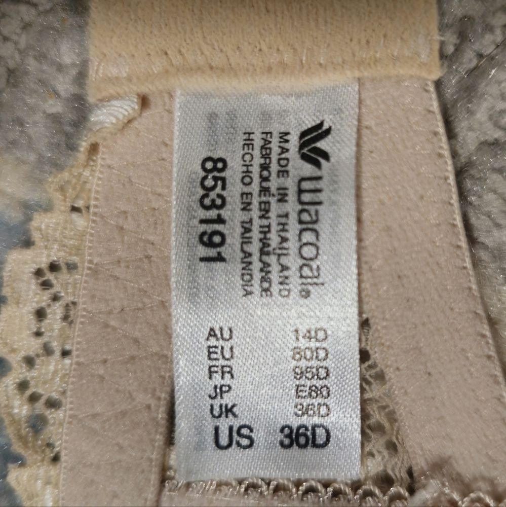 Cream Lace Trim Bra with Seamless Cups - Picture 3 of 4
